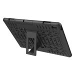 Για Lenovo Tab E10 Tire Texture Προστατευτική θήκη TPU+PC με θήκη (Μαύρη) - Image 3