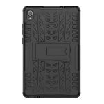 Για Lenovo Tab M8 (2020) TB-8705F 8,0 ιντσών με υφή ελαστικού, προστατευτική θήκη TPU+PC με θήκη (Μαύρη) - Image 2