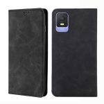 Για TCL 403 Skin Feel Μαγνητική Οριζόντια Πτυσσόμενη Δερμάτινη θήκη τηλεφώνου (Μαύρη)