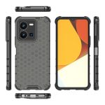 Για vivo Y35 4G / Y22S 4G Global Lanyard Honeycomb Phone Case (Μαύρη) - Image 4