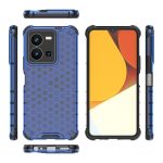 Για vivo Y35 4G / Y22S 4G Global Lanyard Honeycomb Phone Case (Μπλε) - Image 2
