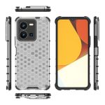 Για vivo Y35 4G / Y22S 4G Global Lanyard Honeycomb Phone Case (Λευκή) - Image 2