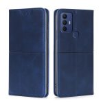 Για TCL 30 SE/306/305/Sharp Aqous V6/V6 Plus Cow Texture Μαγνητική οριζόντια δερμάτινη θήκη τηλεφώνου (Μπλε)