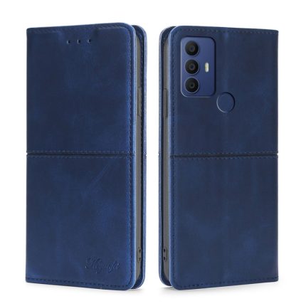 Για TCL 30 SE/306/305/Sharp Aqous V6/V6 Plus Cow Texture Μαγνητική οριζόντια δερμάτινη θήκη τηλεφώνου (Μπλε)