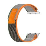 Διπλό έγχρωμο Nylon Hook and Loop Fastener Band Watch For Apple Watch Series 8&7 41mm / SE 2&6&SE&5&4 40mm / 3&2&1 38mm (Orange + Army green) - Image 2