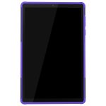 For Lenovo Tab M10 Plus TB-X606F Tire Texture Shockproof TPU+PC Protective Case with Holder(Purple) - Image 2
