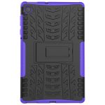 For Lenovo Tab M10 Plus TB-X606F Tire Texture Shockproof TPU+PC Protective Case with Holder(Purple) - Image 3