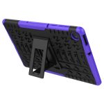 For Lenovo Tab M10 Plus TB-X606F Tire Texture Shockproof TPU+PC Protective Case with Holder(Purple) - Image 4