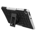 Για Lenovo Tab M10 Plus TB-X606F Tire Texture Προστατευτική θήκη TPU+PC με θήκη (λευκή) - Image 2