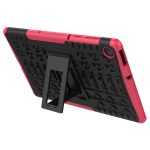 Για Lenovo Tab M10 Plus TB-X606F Tire Texture Προστατευτική θήκη TPU+PC με θήκη (Rose Red) - Image 4