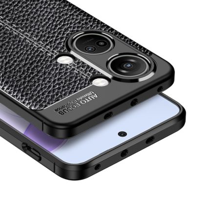 For OnePlus Ace 2V Litchi Texture Shockproof TPU Phone Case(Black)
