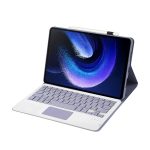For Xiaomi Pad 6 / Pad 6 Pro A0N7-A Lambskin Texture Ultra-thin Bluetooth Keyboard Leather Case with Touchpad(Purple) - Image 2