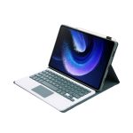 For Xiaomi Pad 6 / Pad 6 Pro A0N7-A Lambskin Texture Ultra-thin Bluetooth Keyboard Leather Case with Touchpad(Dark Green) - Image 2