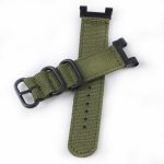 For Amazfit T-Rex / T-Rex Pro / Ares Three-ring Black Buckle Nylon Watch Band (Green) - Image 2