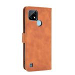 For OPPO Realme C21 Solid Color Skin Feel Magnetic Buckle Horizontal Flip Calf Texture PU Leather Case with Holder & Card Slots & Wallet   (Brown) - Image 4