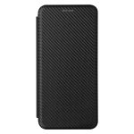 For Realme C21 Carbon Fiber Texture Horizontal Flip TPU + PC + PU Leather Case with Card Slot   (Black) - Image 3