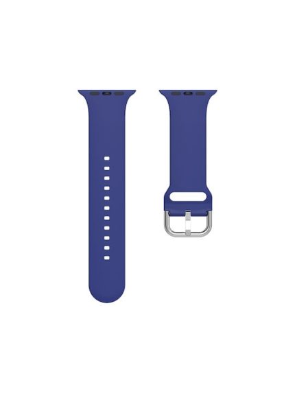 Silicone Solid Color Watch Band For Apple Watch Series 6&SE&5&4 44mm (ΜΠΛΕ)