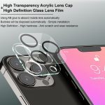 TOTUDESIGN AB-061 Golden Shield Series Metal Frame Camera Lens Film For iPhone 13 Pro / 13 Pro Max(Graphite) - Image 3