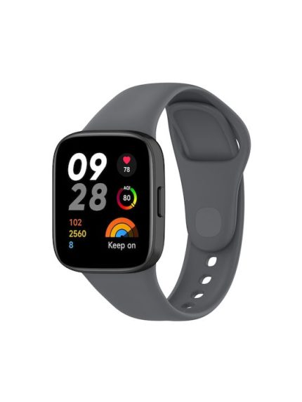 For Redmi Watch 3 Active  Sports Solid Color Silicone Replacement Watch Band(Grey)