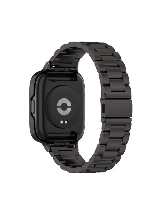 21bb81f7-d9c7-42a8-be41-8168eea4266e_0.jpg For Redmi Watch 3 Active 2 in 1 Three-bead Metal Watch Band with Watch Frame(Black) - Image 1