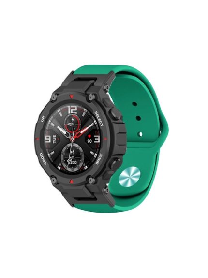 For Amazfit T-Rex / T-Rex Pro / Ares Silicone Reverse Buckle Watch Band (Green)