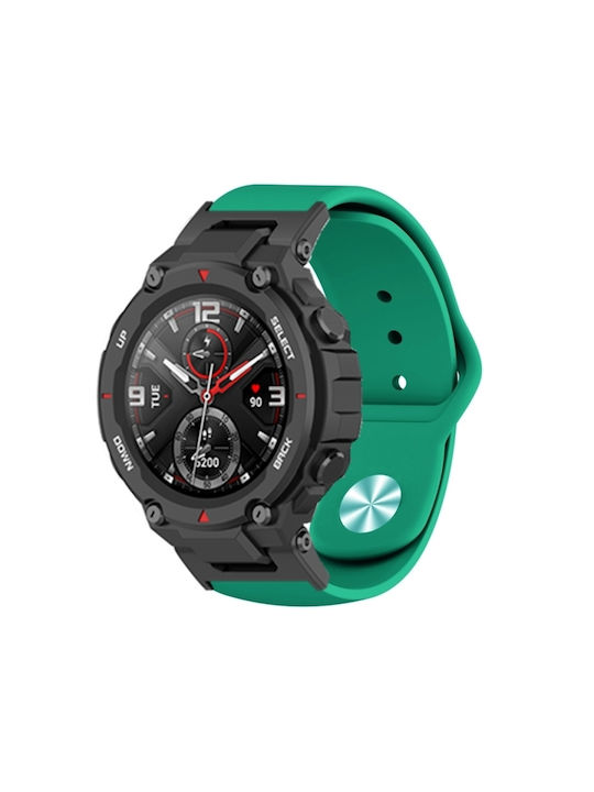 22c2af58-b502-48c4-a012-475d9aa62ac4_0.jpg For Amazfit T-Rex / T-Rex Pro / Ares Silicone Reverse Buckle Watch Band (Green) - Image 1