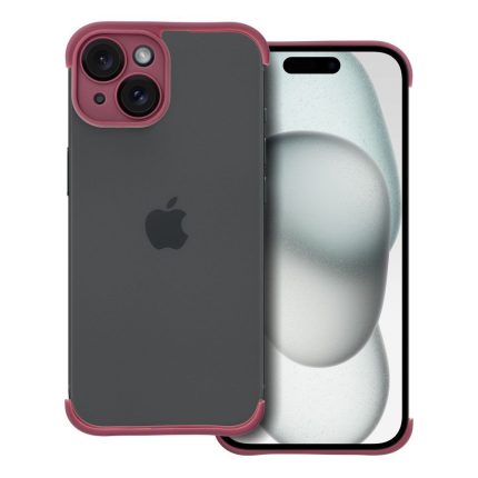 Θήκη MINI BUMPERS με προστασία νησίδας κάμερας για IPHONE 15, κερασι