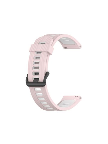 Για Huawei Watch GT 3 42mm 20mm λουράκι ρολογιού σιλικόνης δύο χρωμάτων (ροζ άμμου)