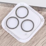 For iPhone 13 Pro / 13 Pro Max Glitter Ring Tempered Glass Camera Lens Film (Black) - Image 4