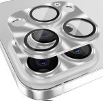 ENKAY Φιλμ κάλυμμα φακού από σκληρυμένο γυαλί από κράμα αλουμινίου για iPhone 14 Pro / 14 Pro Max (Ασημί)