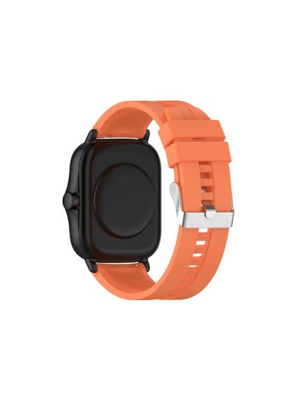 Για Amazfit GTS 2e / GTS 2 Ανταλλακτικό λουράκι σιλικόνης 20mm με ασημί αγκράφα (ζωντανό πορτοκαλί)For Amazfit GTS 4   For Amazfit GTS 3   For Amazfit GTS 2E   For Amazfit GTS 2 Mini   For Amazfit GTS 2   For Amazfit GTS   For Amazfit GTR 42mm   For Amazf