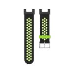 For Amazfit T-Rex / T-Rex Pro / Ares 3-Row Holes Two-color Silicone Watch Band (Black /Green)