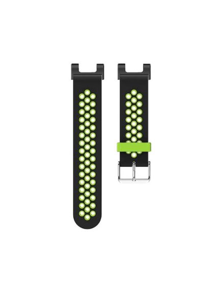 For Amazfit T-Rex / T-Rex Pro / Ares 3-Row Holes Two-color Silicone Watch Band (Black /Green)
