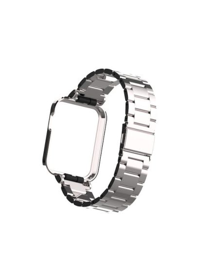 Για Xiaomi Mi Watch Lite / Redmi Watch με μεταλλικό ρολόι τριών σφαιριδίων (ασημί)
