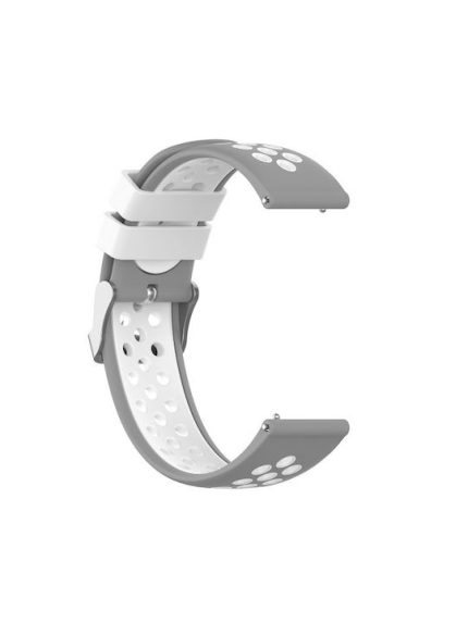 Sport Dual Color Λουράκι Σιλικόνης Γκρι / Λευκό (Mi Watch)