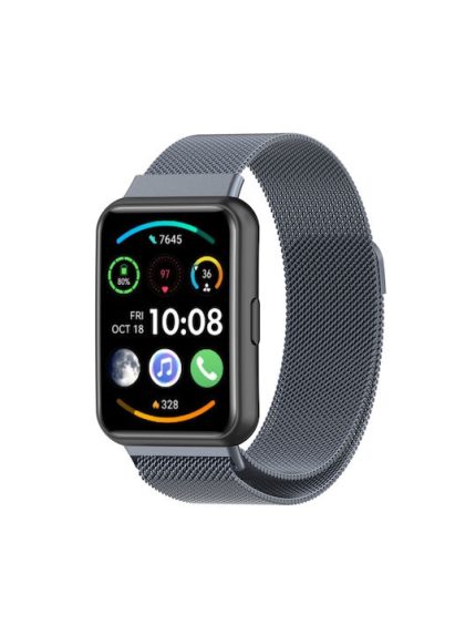 Για Huawei Watch Fit 2 Milan Magnetic Stainless Steel Band Watch (Space Grey)
