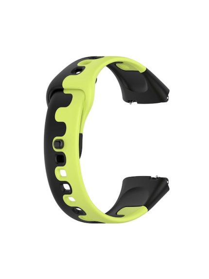 For Redmi Watch 3 Active Stitching Two Color Silicone Watch Band(Black Teal)