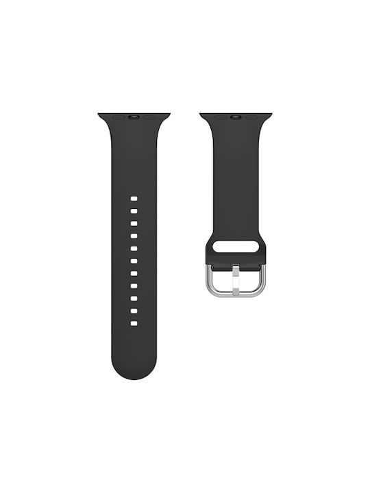 2b14edaa-4247-4269-b4ec-1869eb154264_0.jpg Silicone Solid Color Watch Band For Apple Watch Series 6&SE&5&4 40mm ΜΑΥΡΟ - Image 1