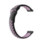 For Huami Amazfit Youth Edition Two-tone Silicone Watch Band(Black Pink)