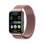 Για Huawei Watch Fit 2 Milan Μαγνητικό ρολόι από ανοξείδωτο χάλυβα (Rose Pink)