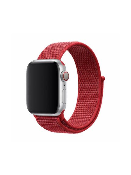 Devia Deluxe Sport3 Λουράκι Υφασμάτινο Κόκκινο (Apple Watch 38/40/41mm)