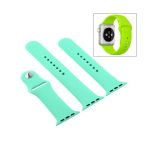 For Apple Watch Series 7 41mm / 6 & SE & 5 & 4 40mm / 3 & 2 & 1 38mm High-performance Ordinary & Longer Rubber Sport Watch Band with Pin-and-tuck Closure(Leave Fragrant Green)