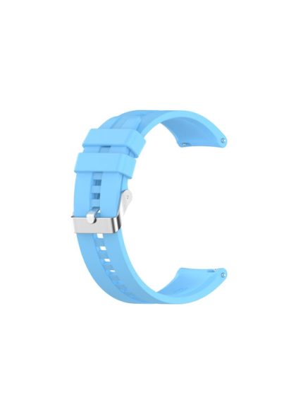 For Xiaomi Watch Color Sport Silicone Watch Band with Silver Steel Buckle(Sky Blue)