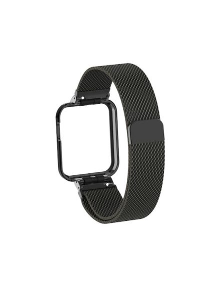 Για Xiaomi Mi Watch Lite / Redmi Watch Milanese Magnetic Metal Watchband (Μαύρο)