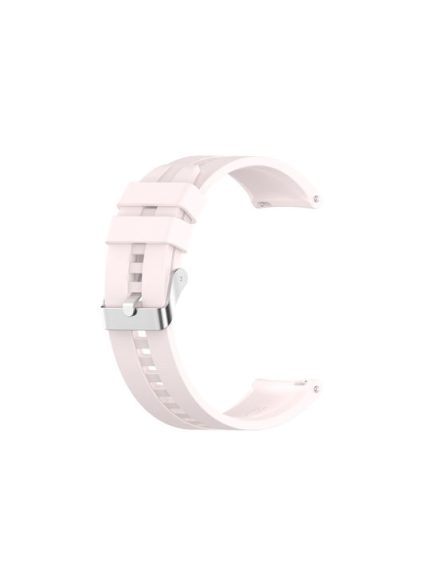 For Xiaomi Watch Color Sport Silicone Watch Band with Silver Steel Buckle(Quicksand Pink)