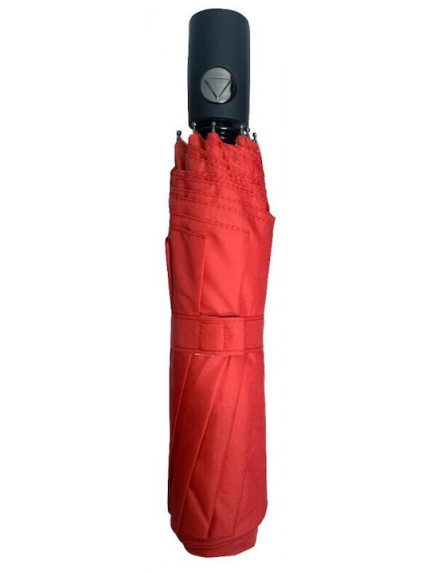 Trend Haus Αυτόματη Ομπρέλα Βροχής Σπαστή Κόκκινη 55cm