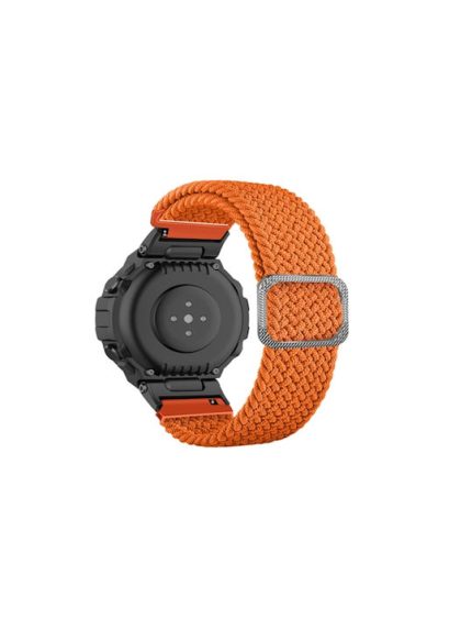 For Amazfit T-Rex / T-Rex Pro / Ares Adjustable Buckle Braided Nylon Watch Band (Orange)