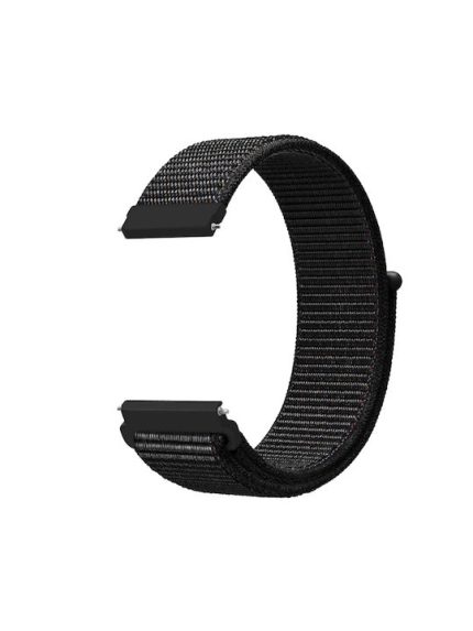 Για Samsung Galaxy Watch 46mm Nylon Braided Watch Band (Μαύρο)
