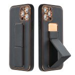 ΔΕΡΜΑΤΙΝΗ Θήκη Kickstand για IPHONE 15 μαύρο - Image 3