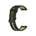 Για Huawei Watch GT 3 46mm 22mm Δίχρωμο λουράκι  σιλικόνης (Black Lime Green)